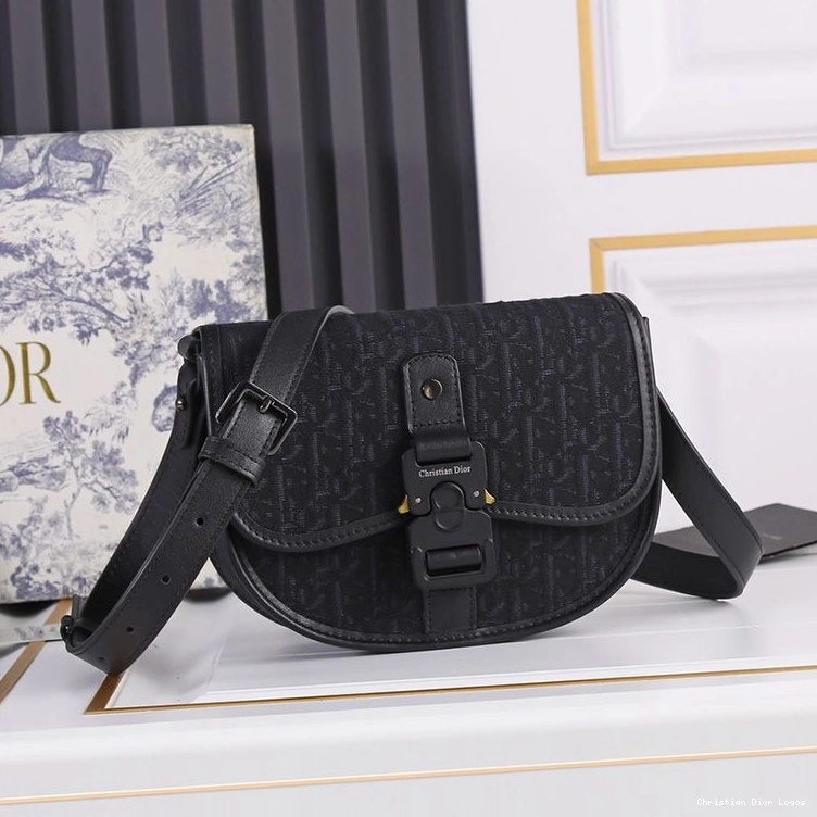 Cheap Dior Black Messenger Motif Canvas Gallop Oblique 0729 Luxury